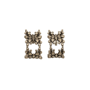 Sculptured flower earrings