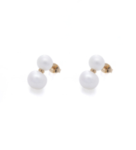Double pearls earrings