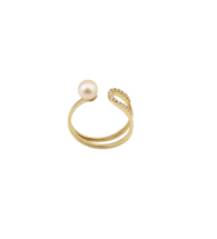 Open pearl ring