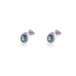 Grey blue earrings