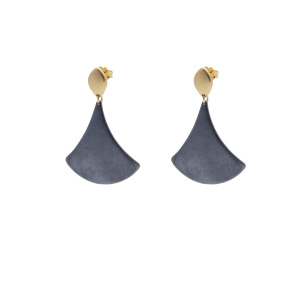 Drop and fan earrings