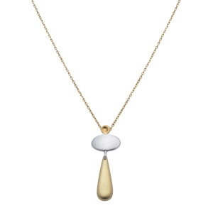 White drop and triangle pendant