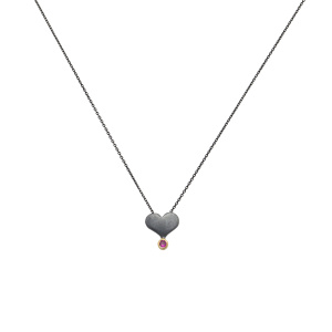 Ruby heart pendant