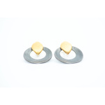 Drop and circle earrings