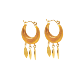 Gold goddess earrings